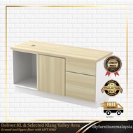 Low Office Cabinet | Open Shelf ft Swinging Door (Right/ Left Side) ft Fixed Pedestal 1D1F with Lock