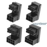 Countless-ATX 8Pin 6Pin Female to 8Pin 6Pin Male 180 Degree Adapter for Desktops GPU