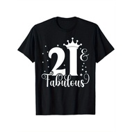 Funny Vintage 21st Birthday Squad - Retro 21st Birthday T-Shirt, Cotton 21st Birthday Shirt for Men