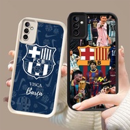 DK-62 FC Barcelona logo Silicone Casing black and white for OPPO Realme C73 14T 2025 14 A5 C71 A5X 1