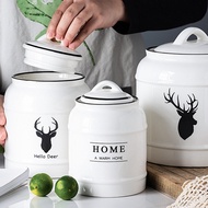 Kitchen Ceramic Sealed Jar Storage Jar Storage Jar Storage Jar Soft Decoration Storage Jar Sealed Ja