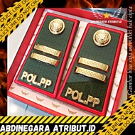 Pangkat SATPOL PP PDH 3B Mika Kilap Glossy Lis Merah Cod Perlengkapan Abdinegara Atribut