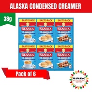 ◣ ▍ ▴ Θ ♞ALASKA Condensada Sakto Pack 38g Pack of 6 Sweetened Condensed Milk Creamer