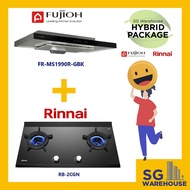 [RB-2CGN Rinnai Cooker Hob & FR-MS1990R-GBK Fujioh Hood] HYBRID COMBO