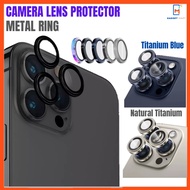 Natural titanium blue IPHONE 15 PRO MAX 15 PLUS 12 11 MINI Camera lens protector Ring metal alloy glass back lens