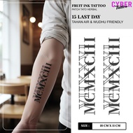Fruit Ink HC Temporary Tattoo – Cyber Semi-Permanent Tattoo Sticker Long Lasting up to 15 Days, Unis
