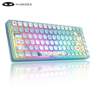 Light84 Wired Mechanical Gasket Keyboard，cute Pudding Dye-sublimation Keycaps 84keys Hot Swappable G