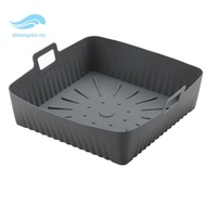 23cm/9Inch Square Large Silicone Air Fryer Liners Mold for  Air Fryer 6-8QT Reusable Airfryer Oven B