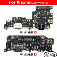 USB Charging Port Microphone Dock Connector Board Flex Cable For Xiaomi Mi A1 A2 Redmi 8 8A 9A Note 7
