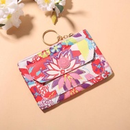 2348 nana new coin purse ladies women's fashion mini two pocket leather keychain wallet zipper