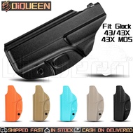 Oiqueen Tactical Kydex IWB Holster for Glock 43/43X/43X MOS Quick Draw Internal Holster Waistband Ca