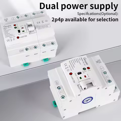 GBDQA80 Din Rail 2P 4P ATS Dual Power Automatic Transfer Switch Electrical Selector Switches Uninter