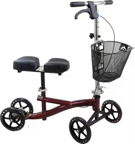 Medical knee walker scooter, suitable for adult foot surgery, all terrain adjustable knee crutch