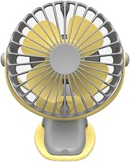 TYJKL Small Personal USB Fan - Portable Mini Table Desk Fan with Twin Turbo Blades, Whisper Quiet Cyclone Air Circulating Technology - For Home, Office, Outdoor Travel (Color : Yellow)