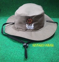 Topi Rimba Brimob Bolak Balik Hijau Hitam - Topi Bucket Hat Brimob
