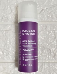 (到期日=11/26)(原裝行貨)Paula's Choice 0.3% Retinol + 2% Bakuchiol Treatment 30ml