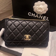 近全新Chanel 黑色Trendy cc woc 芯片款