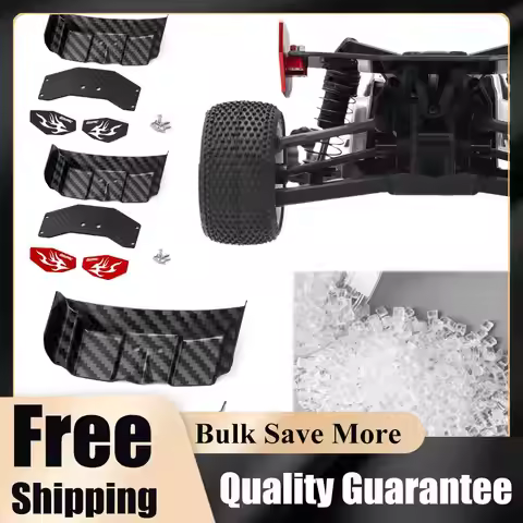 RC Car Tail Wing Rear Body Wing Spoiler Plastic Carbon Fiber Rear Wing for Losi 1/24 Micro-B 2WD Bug
