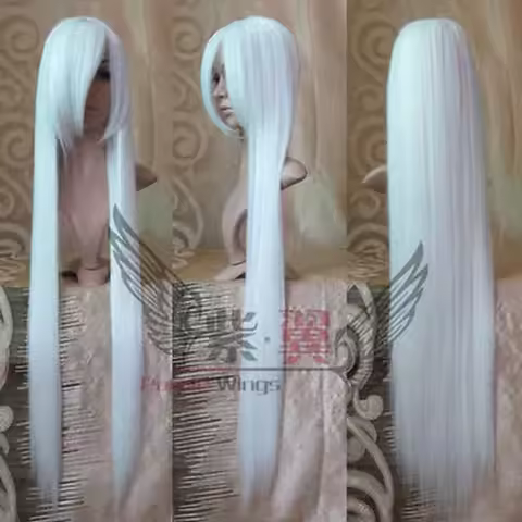Vampire Knight Shizuka Hiou White Long Straight Cosplay Wig Costume