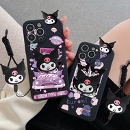 For Huawei Y5 2018 Y5 Prime Y5P Y6P Y6 2018 Y6 2018 Y5 Lite 2018 Prime 2018 Y6 2019 Y6 Pro 2019 Y6S Cute Kulomi Phone Case With Holder Stand Doll Lanyard Necklace
