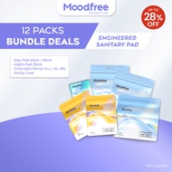 [5.5 DEALS] [Value Set] Moodfree Sanitary Pad Bundle (12 Packs) | Women Period Pad | Tuala Wanita | 
