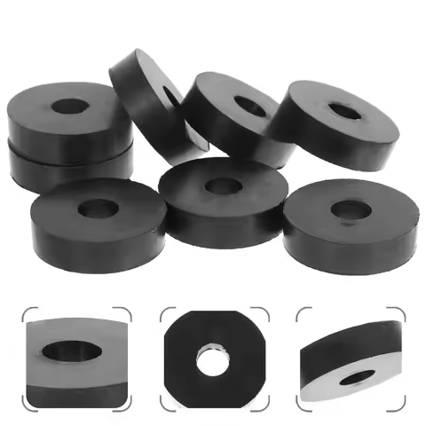 8pcs Vibration Suppression Rubber Anti Vibration Washer Pads Flat Flat Rubber Anti Vibration Washer 