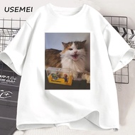 Kulit Terlupakan 007n7 Love Cat T Shirt Lelaki Wanita Permainan Cosplay Tshirt Lucu Tees Grafik Kapa