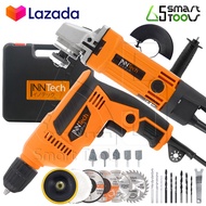 (แพ็คคู่) InnTech เครื่องเจียร หินเจียร ลูกหมู 4 นิ้ว 1050W + สว่านไฟฟ้า สว่าน 3 หุน 720W รุ่น IT-95