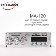 SD Card Genuine MP3 USB 12V Car Stereo Audio Amplifier 20WX2 RMS 2CH Output Power Amplifier Remote Control with Bluetooth