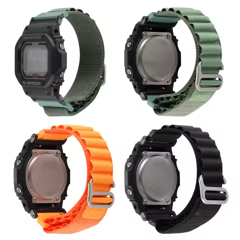 Alpine loop band Nylon Watch Band Strap For DW-5600 GW-5035 GW-B5600 G-5600E GW-M5610 DW-5600BB