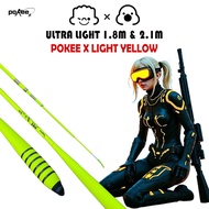 POKEE Joran Teleskopik Ultra Light 1.8m & 2.1m 6ft 7ft (YELLOW) Udang Galah Telescopic Rod Prawn Rod