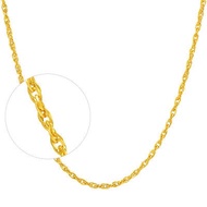 Free Shipping Necklace 赛菲尔黄金项链足金999.9绞丝金项链婚嫁锁骨链 Kalung Rantai