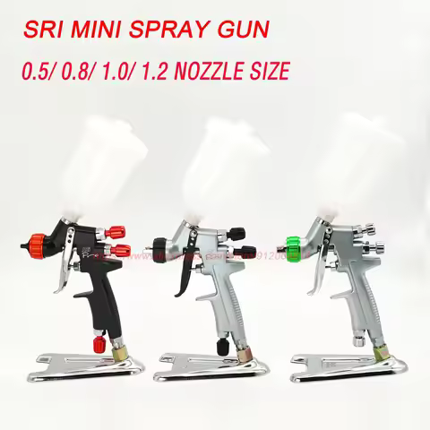 HVLP 0.5/0.8/1.0/1.2MM Nozzle Mini Spray Gun With Adapter 250CC Plastic Cup Repair Gun Car Painting 
