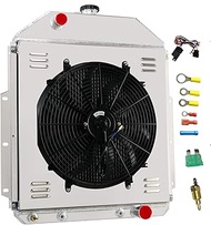 CoolingSnow CC4252 Aluminum Radiator For Ford F1 F2 F3 Pickup Truck 1942-1952 43 44 45 46 47 48 50 5