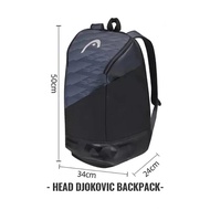 HEAD Djokovic Series Tennis Backpack 1-2 Pack Mens and Womens Sports Bag Badminton Backpack Independ