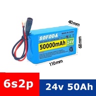 24V 6S2p Lithium Battery Pack 50000Mah 18650 Rechargeable Battery/Mobile Lithium-Ion Battery Pack Wi