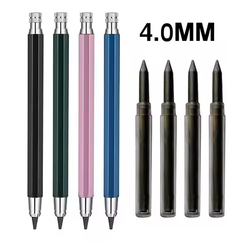 4.0mm Mechanical Pencil Metal Drawing Writing Tool Automatic Pencil Sketch Comics Design 2B/4B/6B/8B