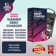 SUMMER Ebike Charger Battery 48V12AH 48V20AH 48V32AH 60V20ah 60V32AH 60V45AH 72V20AH 72V32AHfo