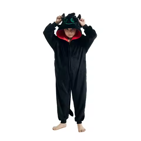 Kids Children Pajamas Toothless how to train your dragon Onesies Girls Boys Animal Cartoon Cosplay C
