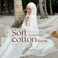 Soft Cotton Rayon Shawl by Almayla | Double Stitched