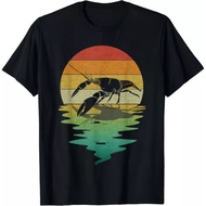 Crayfish Sunset Retro Vintage 70S Crawfish Nature Lover Fashion T Shirt For Men