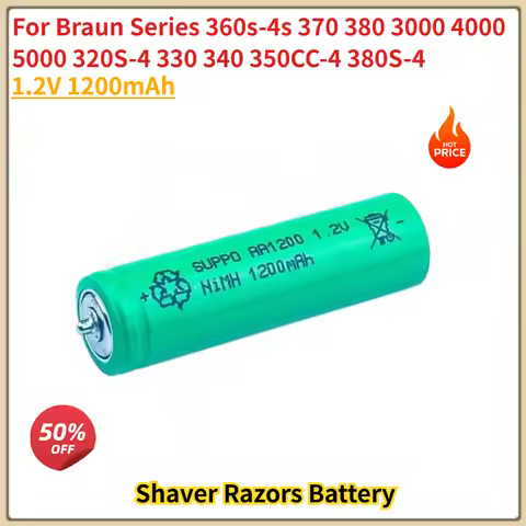 High Quality Shaver Razors Battery 1.2V 1200mAh for Braun Series 360s-4s 370 4000 380 3000 5000 320S