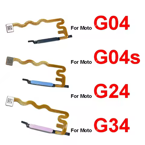 Fingerprint Sensor Touch ID Home Button Flex Cable For Motorola Moto G04 G04s G24 G34 Home Button Re