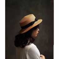 Swimsuit Import READY small ribbon hat - boater hat For Women Girls Cute classic fedora Beach hat