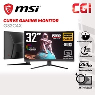 MSI 31.5" G32C4X VA FHD Adaptive Sync 250Hz 1ms HDR Curved Frameless Gaming Monitor