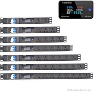 Multifunctional digital display meter PDU power distribution unit socket, UK/C14 plug, 2m wire