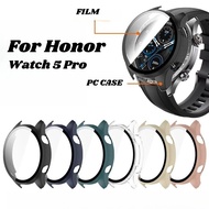 Screen Protector Case For Honor Watch 5 Pro Hard PC Bumper Tempered Glass Cover For Honor Watch5Pro 