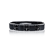 ake ake The Rituals Star Bangle - Black กำไลข้อมือเงินแท้ 925 แกะมือขัดเงาพิเศษ ชุบแบล็กโรเดียม  เหม