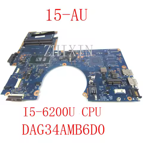 For HP 15-AU Laptop Motherboard With SR2EY I5-6200U CPU Mainboard 856224-601 856224-501 856224-001 D