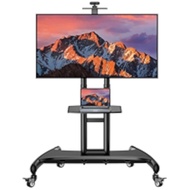 Perlegear Mobile TV Cart for 32-82 Inch Flat/Curved LED/LCD/OLED TVs Rolling TV Stand with Height Ad